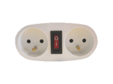 CHACON Bloc multiprise avec Interrupteur Blanc (48005)
