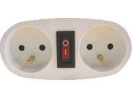 CHACON Bloc multiprise avec Interrupteur Blanc (48005)