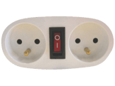 CHACON Bloc multiprise avec Interrupteur Blanc (48005)