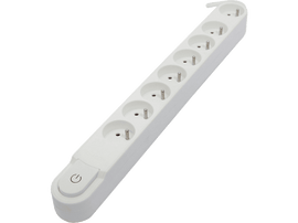 CHACON Bloc multiprise Blanc + Interrupteur (47810)