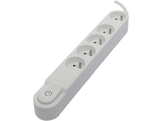 CHACON Bloc multiprise + Interrupteur Blanc (47511)