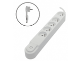 CHACON Bloc multiprise + Interrupteur Blanc (47511)