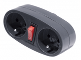 CHACON Bloc multiprise + Interrupteur Noir (47005)