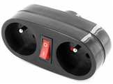 CHACON Bloc multiprise + Interrupteur Noir (47005)