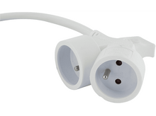 Charger l&#39;image dans la galerie, CHACON Rallonge Double Prise 3 m Blanc (66712)
