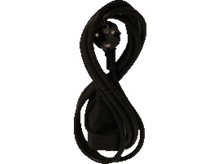 Charger l&#39;image dans la galerie, Cordon d&#39;alimentation noir avec une prise à trois broches. Le cordon est enroulé.
