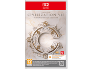 La boîte de jeu de Sid Meier's Civilization VII. La boîte est blanche avec un grand C.