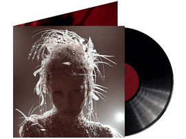 Femme avec coiffe ornée et détail du cou, à côté d