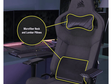 Charger l&#39;image dans la galerie, CORSAIR Chaise gaming T3 Rush Fabric Noir (CF-9010057-WW)
