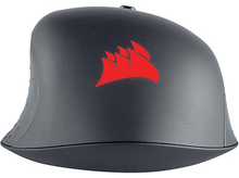 Charger l&#39;image dans la galerie, Souris Corsair noire avec logo rouge. Sur fond blanc.

