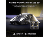 CORSAIR Souris gaming sans fil Nightsword v2 - Droitier - 33 000 dpi - Noir