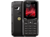 Un smartphone robuste avec écran tactile, appareil photo et clavier physique.