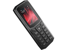 Charger l&#39;image dans la galerie, Un téléphone noir robuste avec un écran affichant l&#39;heure et le signal.
