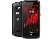 Charger l'image dans la galerie, Smartphone noir robuste, deux caméras à l'arrière. Accents rouges. Affiche l'heure : 10:07 et la date.
