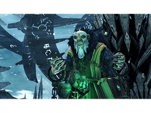 Charger l&#39;image dans la galerie, Un personnage fantastique numérique avec une longue barbe et des robes sombres. Une grande structure derrière lui.
