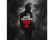Pochette de l'album de David Hallyday. Un homme en noir avec un visage en arrière-plan.