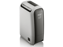 Charger l&#39;image dans la galerie, Déshumidificateur blanc et noir. Partie supérieure gris foncé. Logo De&#39;Longhi.
