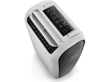 Charger l&#39;image dans la galerie, Déshumidificateur blanc et gris avec panneau de commande. Il repose sur une surface blanche avec un fond blanc.
