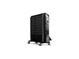 DE LONGHI Radiateur à huile Vento (V551225.BG) - Radiateur bain d'huile - 75 m³ - 2500 W - Noir