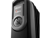 DE LONGHI Radiateur à huile Vento (V551225.BG) - Radiateur bain d'huile - 75 m³ - 2500 W - Noir