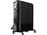 DE LONGHI Radiateur à huile Vento (V551225.BG) - Radiateur bain d'huile - 75 m³ - 2500 W - Noir