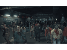 Charger l&#39;image dans la galerie, Un parking souterrain sombre, rempli de zombies, avec une enseigne au-dessus.
