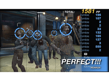 Charger l&#39;image dans la galerie, Capture d&#39;écran d&#39;un jeu vidéo avec des zombies. Le texte dit PARFAIT !!! et PP.
