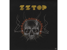 Charger l&#39;image dans la galerie, Pochette de l&#39;album de ZZ Top, une illustration de crâne avec un fond flamboyant et le nom du groupe.
