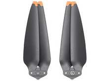 Charger l&#39;image dans la galerie, Deux hélices de drone grises avec des pointes oranges, isolées sur fond blanc.
