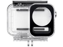 Charger l&#39;image dans la galerie, Boîtier de caméra étanche transparent avec face avant noire, corps transparent et divers points de montage.
