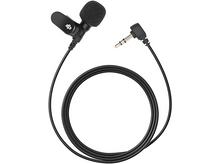 Charger l&#39;image dans la galerie, Un microphone noir avec un cordon et une prise dorée.
