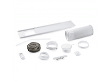 Charger l&#39;image dans la galerie, Divers composants blancs d&#39;un climatiseur portable, dont un tuyau et une télécommande.
