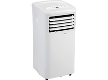 Charger l&#39;image dans la galerie, Un climatiseur portable blanc avec affichage numérique et bouches d&#39;aération.
