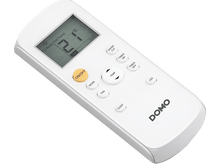 Charger l&#39;image dans la galerie, Une télécommande blanche avec des boutons et un écran.
