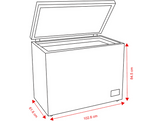 DOMO DO91220F Congélateur bahut - largeur 102.6 cm - hauteur 84.5 cm - capacité 198 l