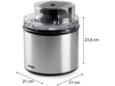 DOMO DO9302I Sorbetière avec bol congélateur GelaTwist - 2 L