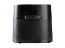 Charger l'image dans la galerie, Une friteuse à air noire et cylindrique avec une ventilation sur le dessus et un panneau de contrôle à l'arrière.

