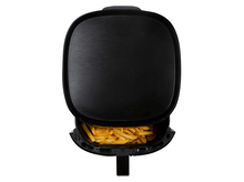 Charger l'image dans la galerie, Vue de dessus d'une friteuse noire, remplie de frites.
