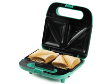 Charger l'image dans la galerie, Un appareil à sandwich ouvert avec deux sandwichs cuits à l'intérieur.
