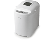 Une machine à pain blanche avec un affichage numérique.