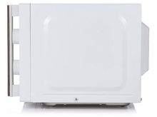 Charger l&#39;image dans la galerie, Vue latérale d&#39;un four à micro-ondes blanc.
