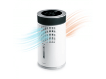 Charger l&#39;image dans la galerie, Un support de téléphone noir avec un téléphone bleu fixé, sur fond blanc.
