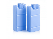 Charger l&#39;image dans la galerie, Deux blocs réfrigérants bleus. Chaque bloc a un dessus et un corps rectangulaire.
