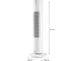DOMO Ventilateur colonne 3 vitesses Hauteur 76 cm Blanc