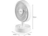 DOMO Ventilateur de table rechargeable Blanc