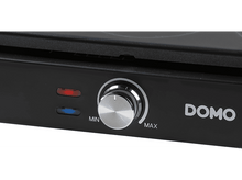 Charger l&#39;image dans la galerie, Gros plan d&#39;une plaque électrique noire avec bouton de commande et voyants lumineux.
