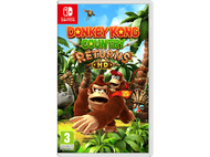 Boîte de jeu Donkey Kong Country Returns HD, avec Donkey Kong, Diddy Kong et un décor de jungle.