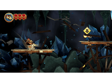 Charger l'image dans la galerie, Donkey Kong dans un chariot de mine sur une piste. Un niveau de jeu vidéo.
