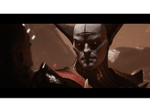 Charger l&#39;image dans la galerie, Une scène cinématographique avec un personnage ressemblant à un démon face à la caméra.
