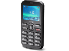 Charger l&#39;image dans la galerie, Téléphone mobile noir avec un écran affichant l&#39;heure 16:10 et une image de paysage.
